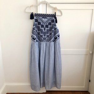 THML Seersucker Embroidered Sundress - M